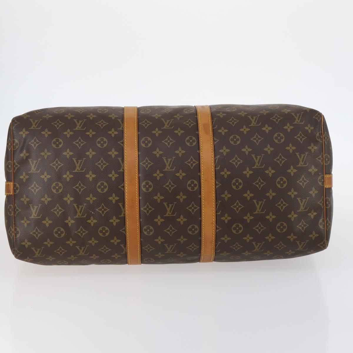 LOUIS VUITTON Monogram Keepall Bandouliere 55 Boston Bag M41414 LV Auth 145317