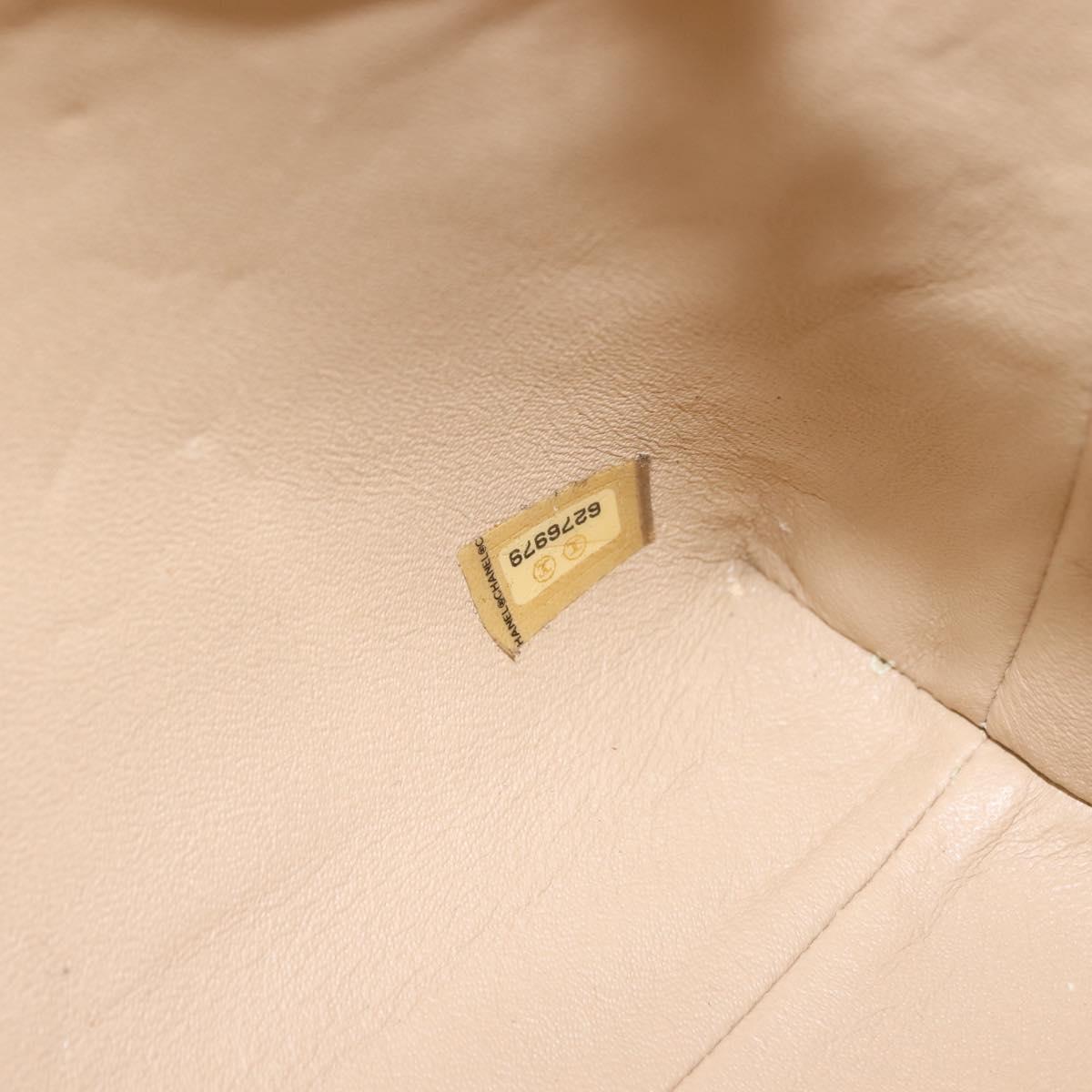 CHANEL Chain Shoulder Bag Enamel Yellow CC Auth 145322