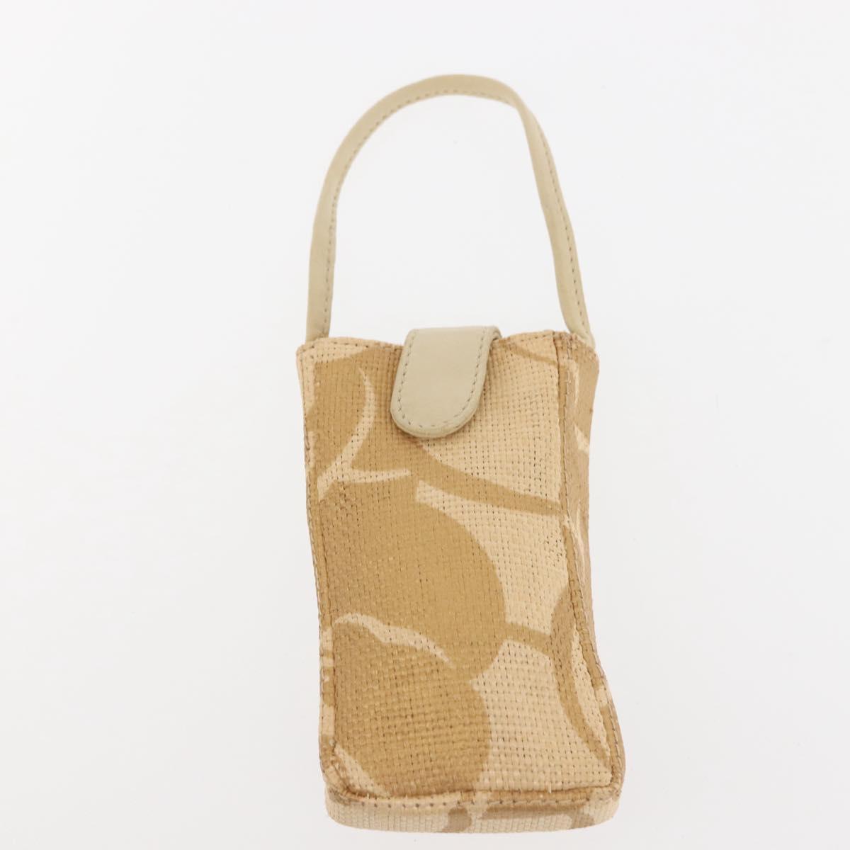 CHANEL Camelia Tote Bag Raffia Beige Gold CC Auth 145323