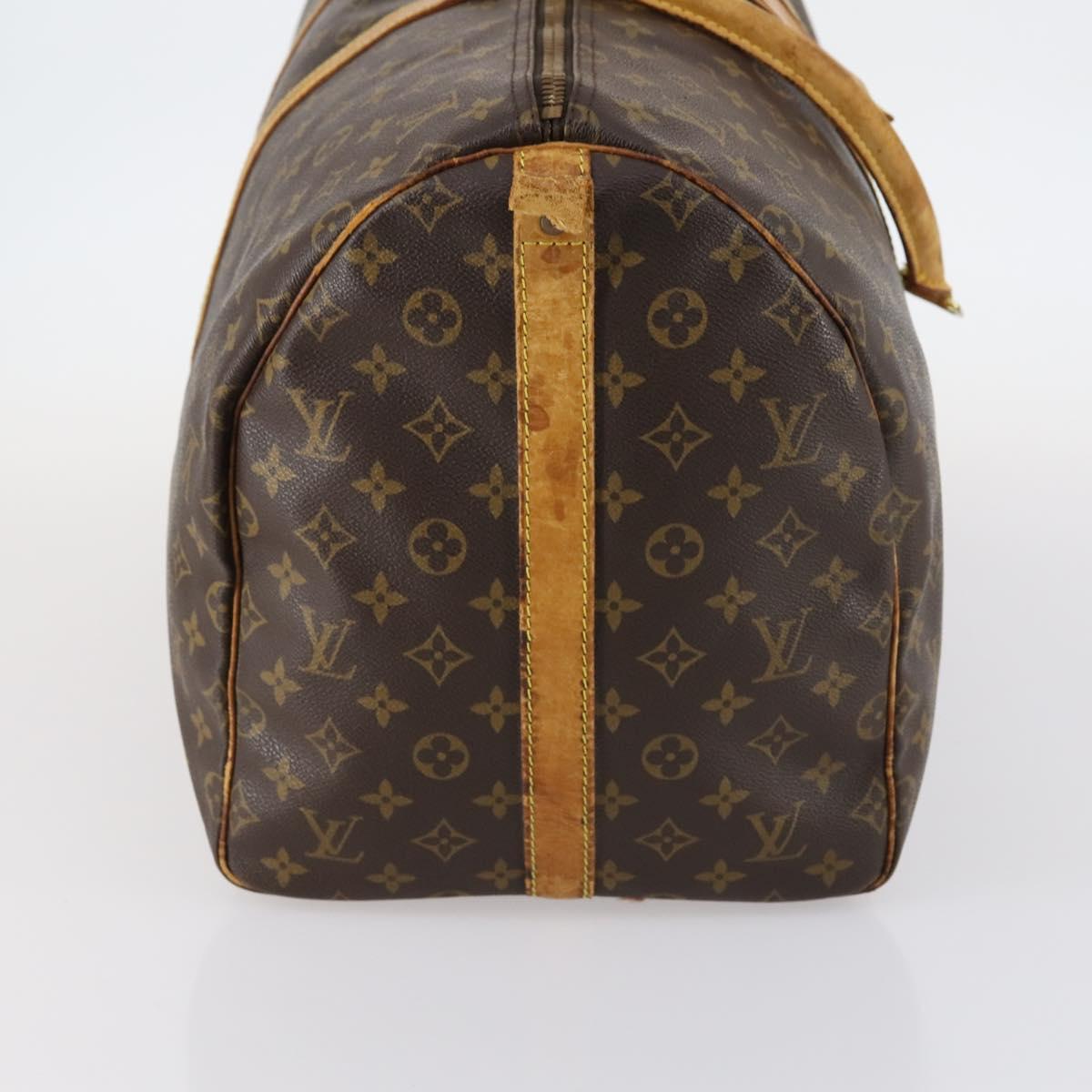 LOUIS VUITTON Monogram Keepall Bandouliere 55 Boston Bag M41414 LV Auth 145334