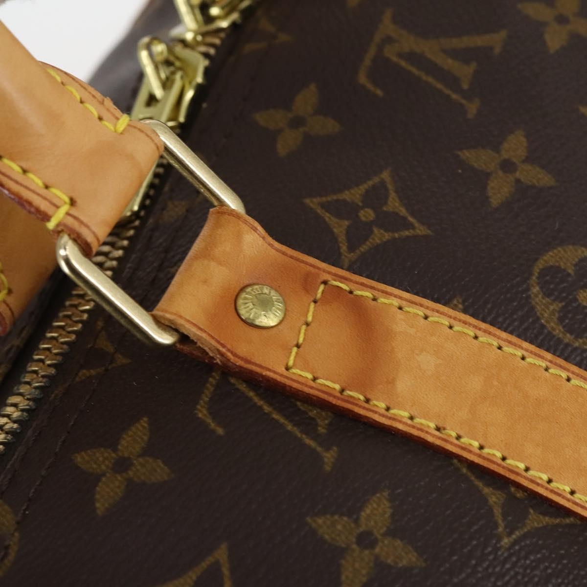 LOUIS VUITTON Monogram Keepall Bandouliere 55 Boston Bag M41414 LV Auth 145335