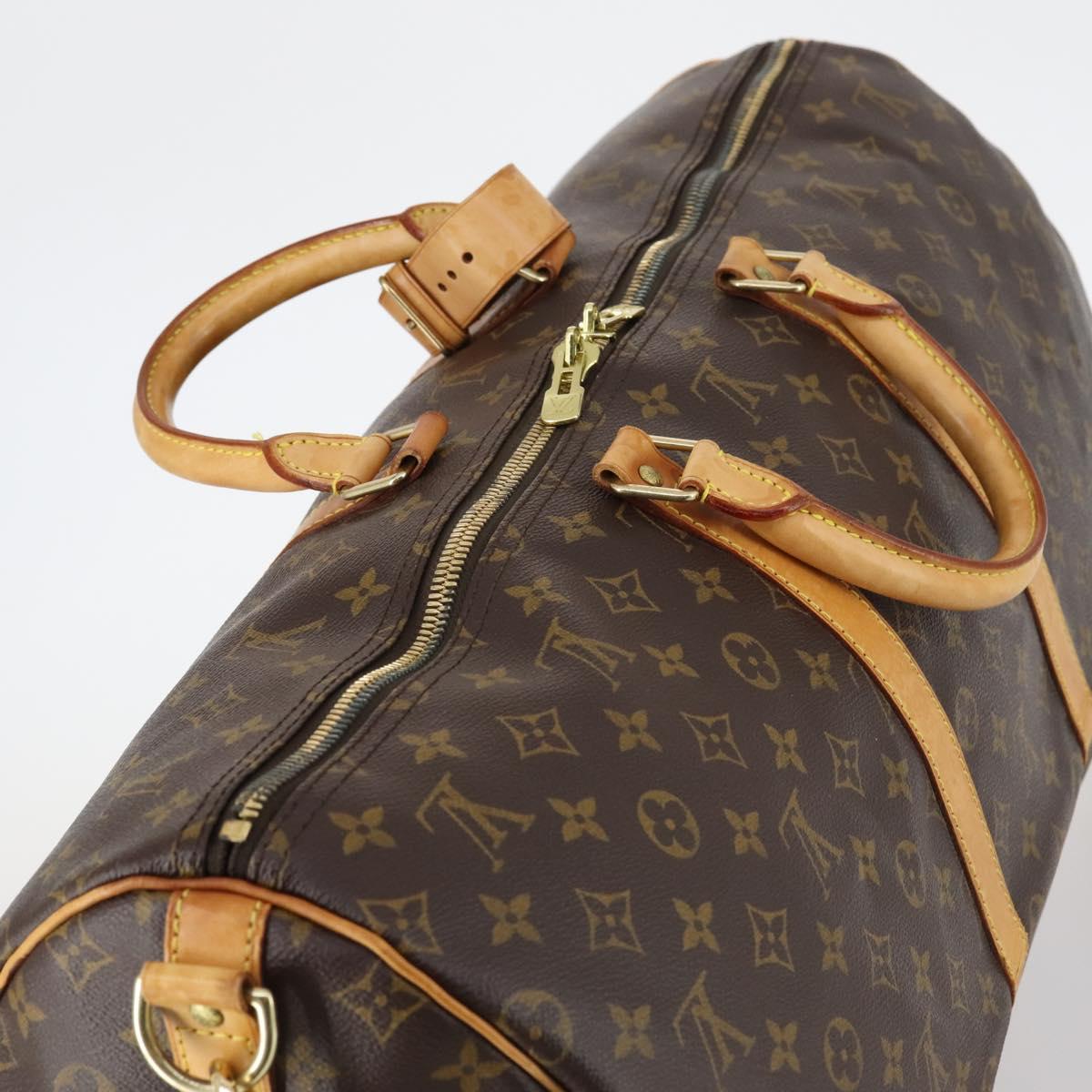 LOUIS VUITTON Monogram Keepall Bandouliere 55 Boston Bag M41414 LV Auth 145335