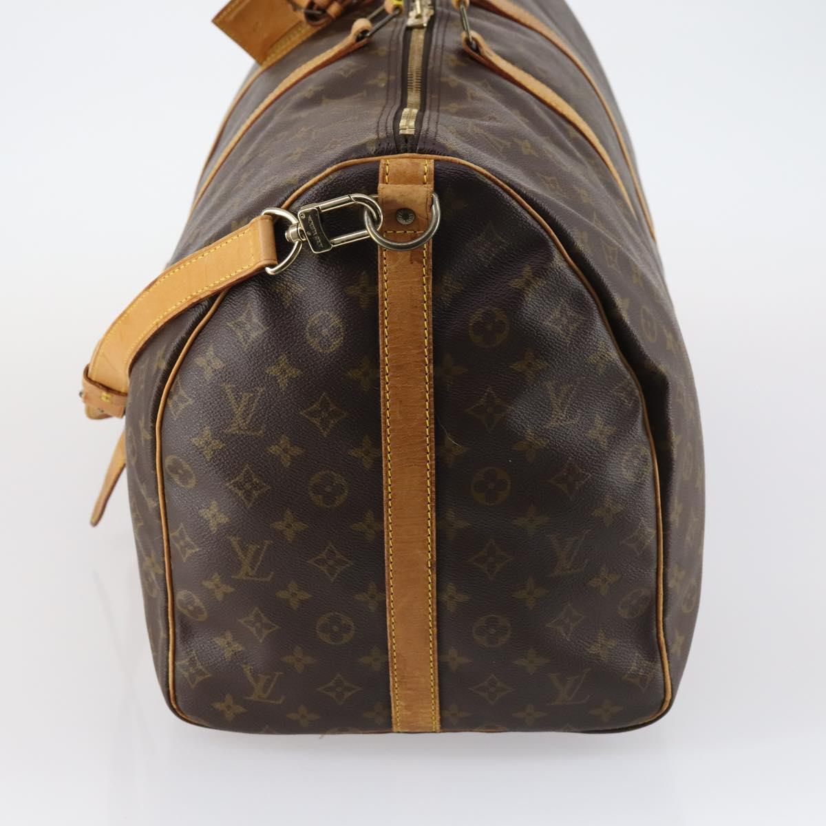 LOUIS VUITTON Monogram Keepall Bandouliere 60 Boston Bag M41412 LV Auth 145336