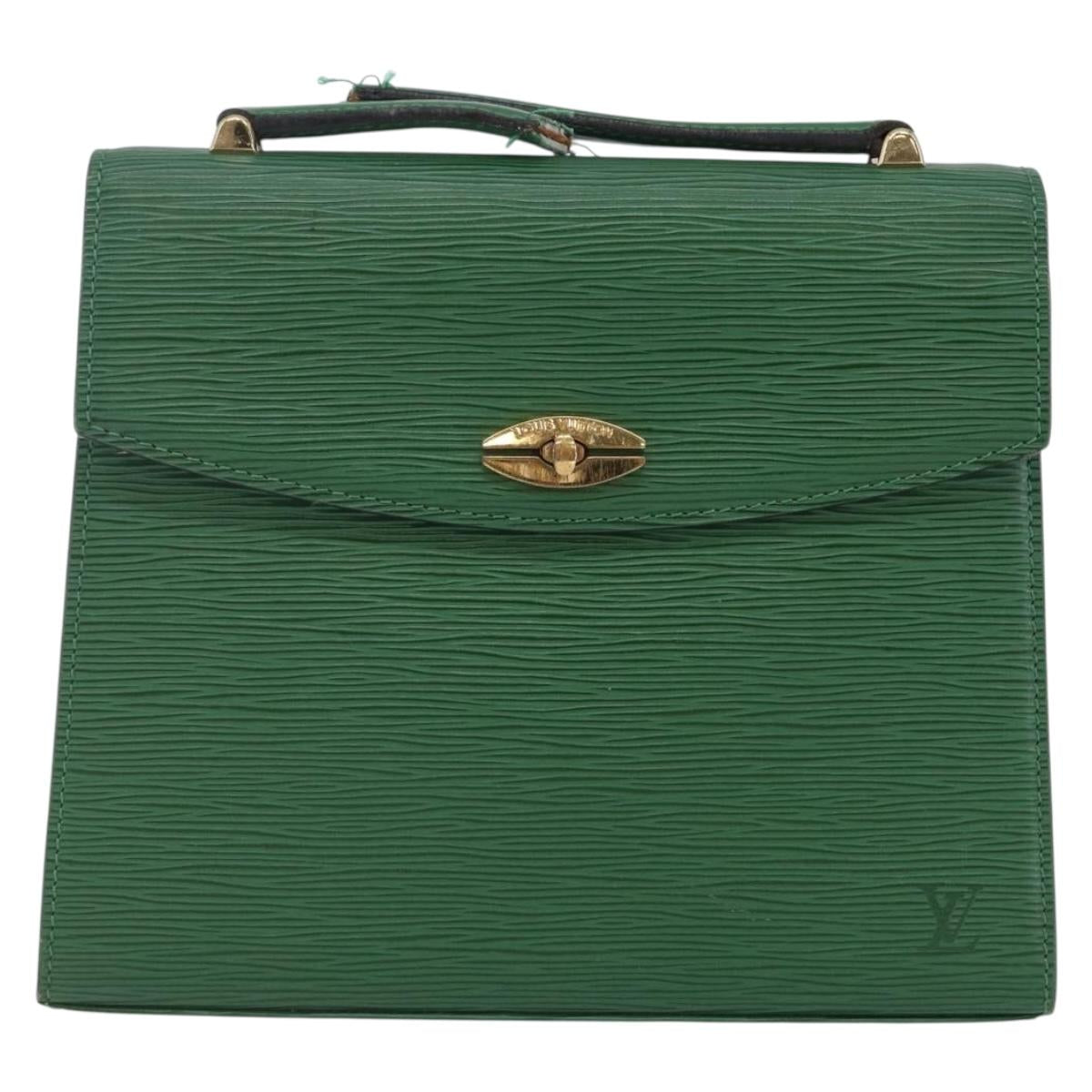 LOUIS VUITTON Epi Malesherbes Hand Bag Green M52374 LV Auth 145346
