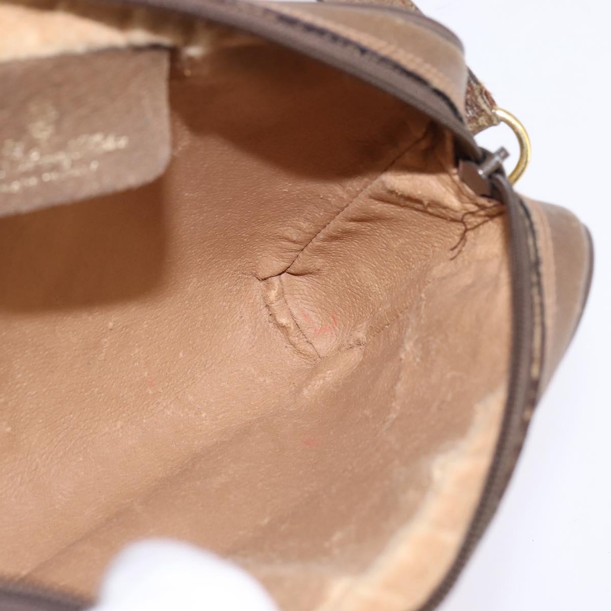 GUCCI GG Supreme Web Sherry Line Bag PVC Beige Gold 89 02 055 Auth 145358