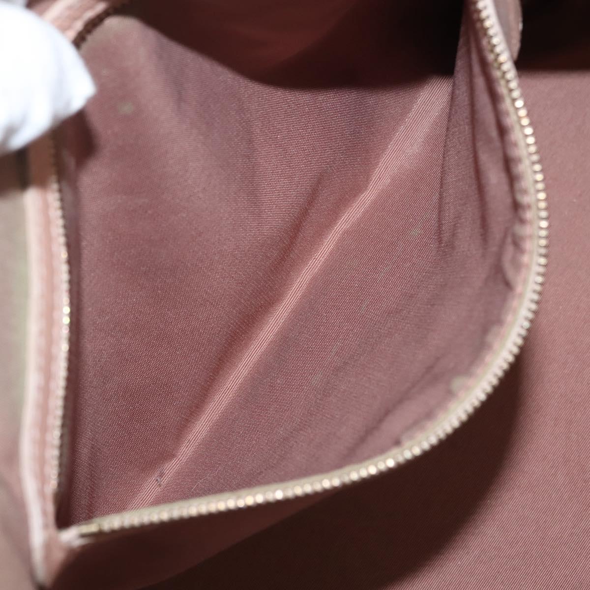 Christian Dior Canage Tote Bag Leather Pink Gold Auth 145360