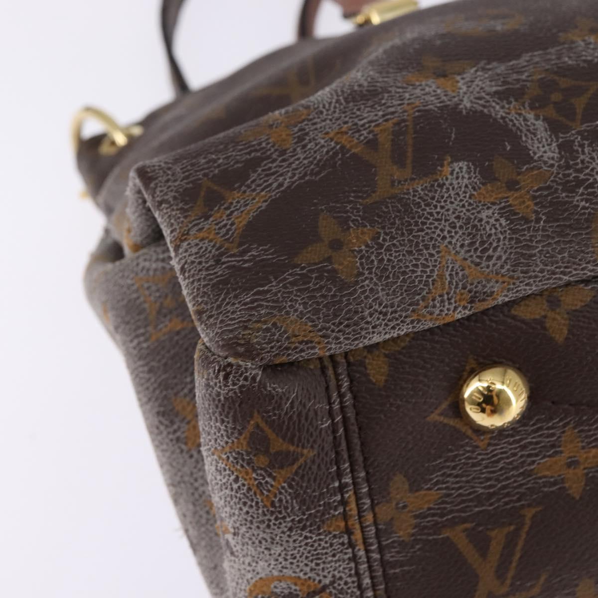 LOUIS VUITTON Monogram Pallas MM Hand Bag 2way Bois De Rose M41598 Auth 145373