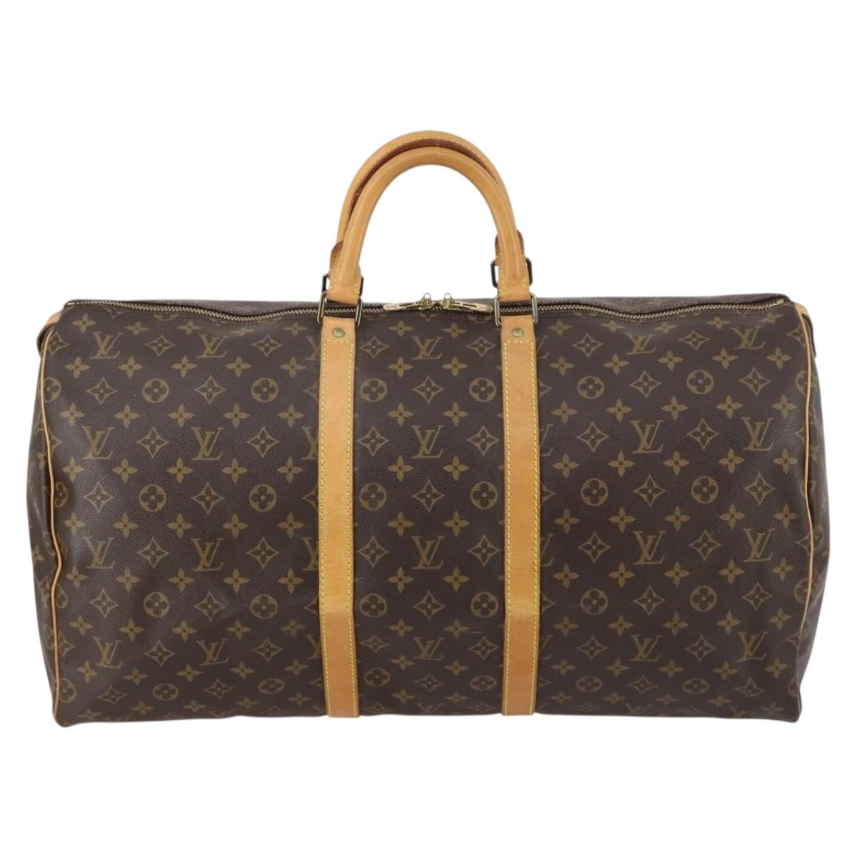 LOUIS VUITTON Monogram Keepall 55 Boston Bag M41424 LV Auth 145380
