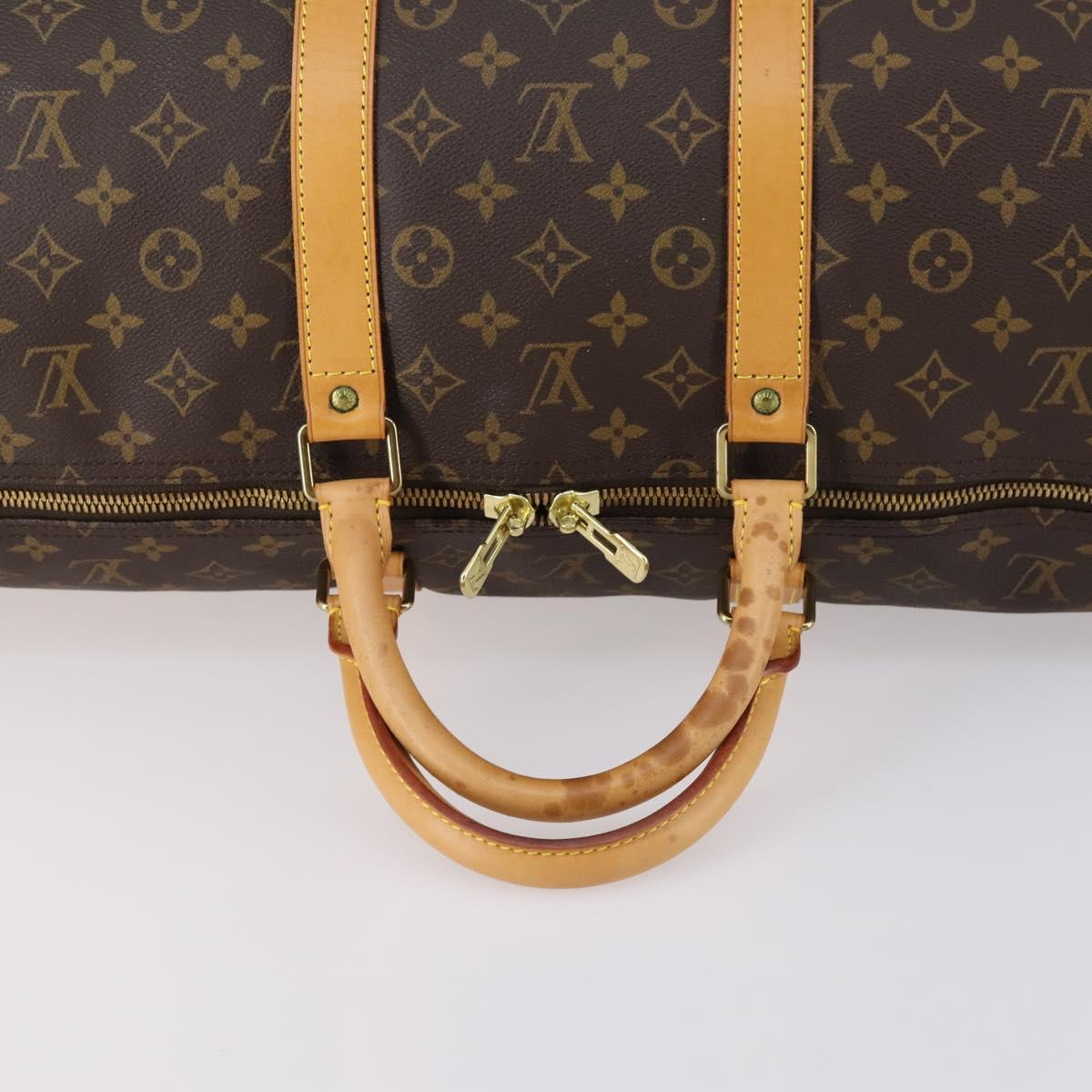 LOUIS VUITTON Monogram Keepall 55 Boston Bag M41424 LV Auth 145381