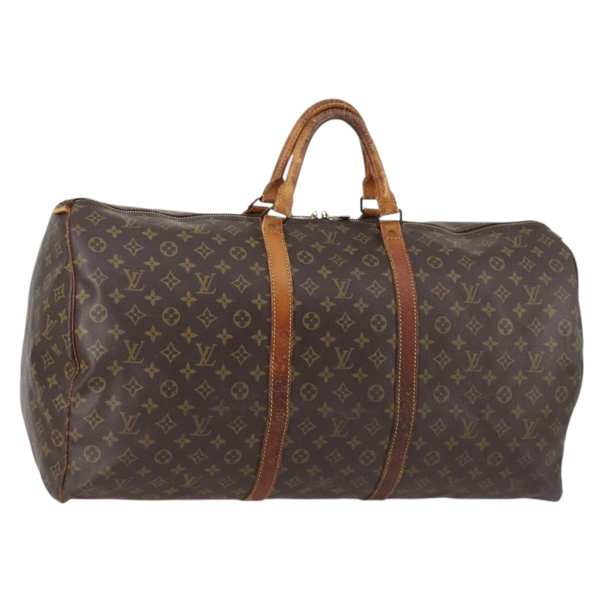LOUIS VUITTON Monogram Keepall 60 Boston Bag M41422 LV Auth 145382