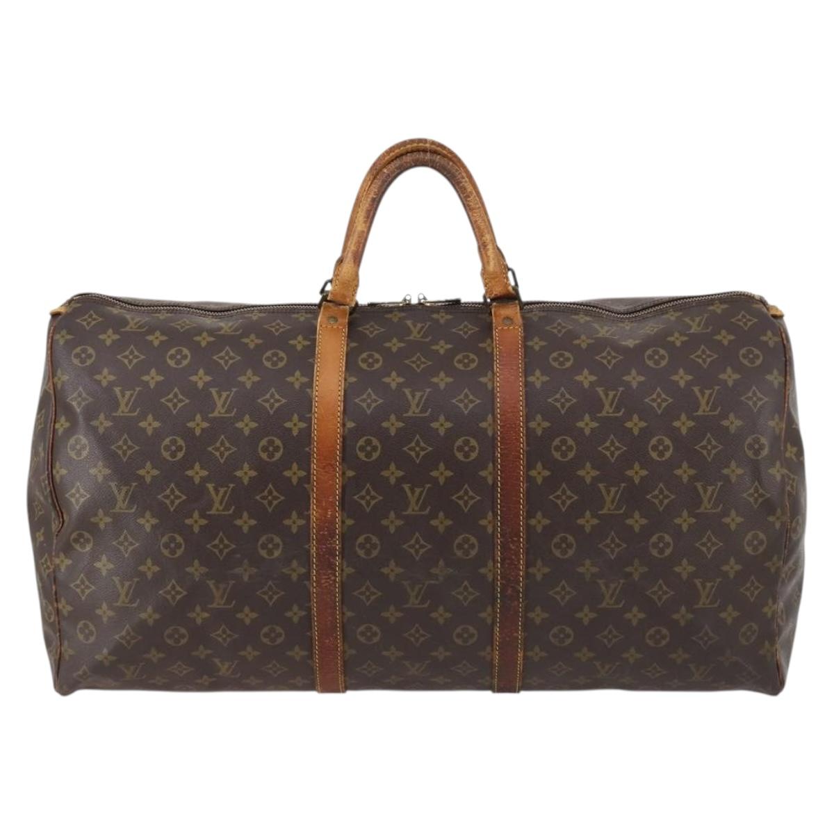 LOUIS VUITTON Monogram Keepall 60 Boston Bag M41422 LV Auth 145382