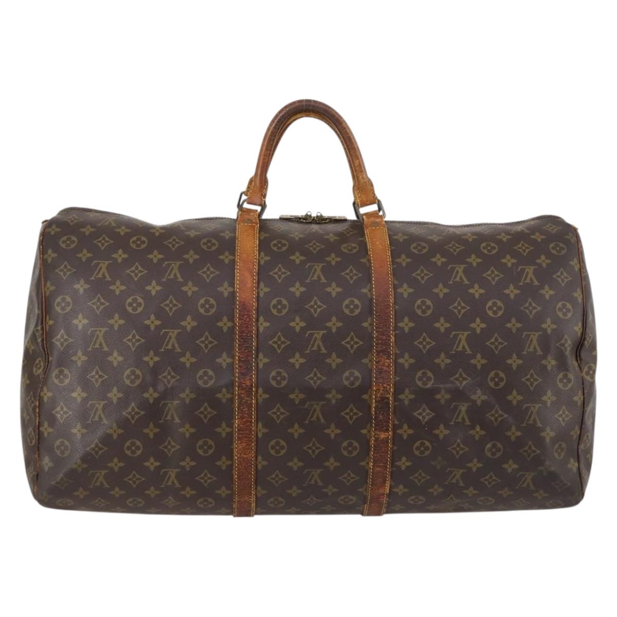 LOUIS VUITTON Monogram Keepall 60 Boston Bag M41422 LV Auth 145382