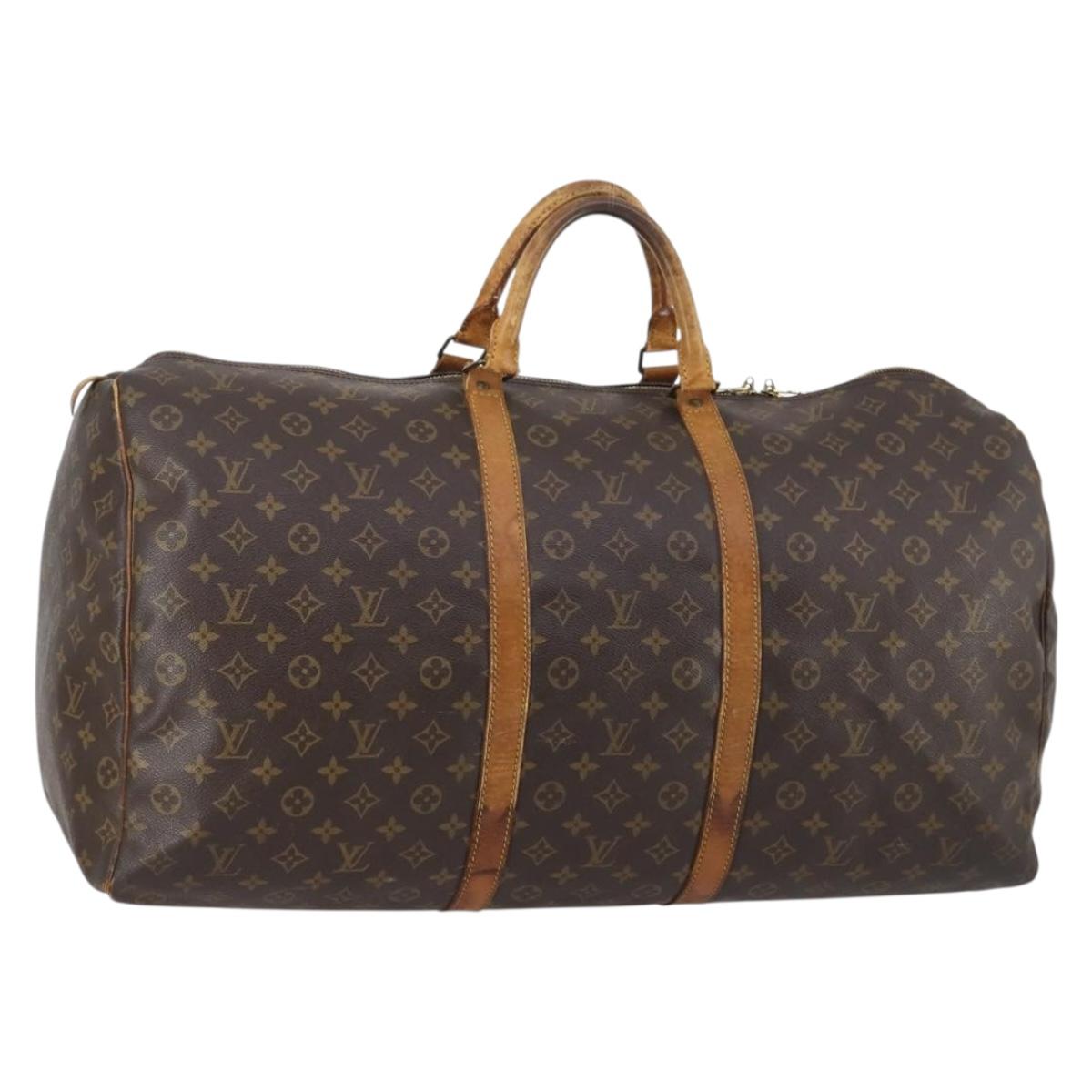 LOUIS VUITTON Monogram Keepall 60 Boston Bag M41422 LV Auth 145383