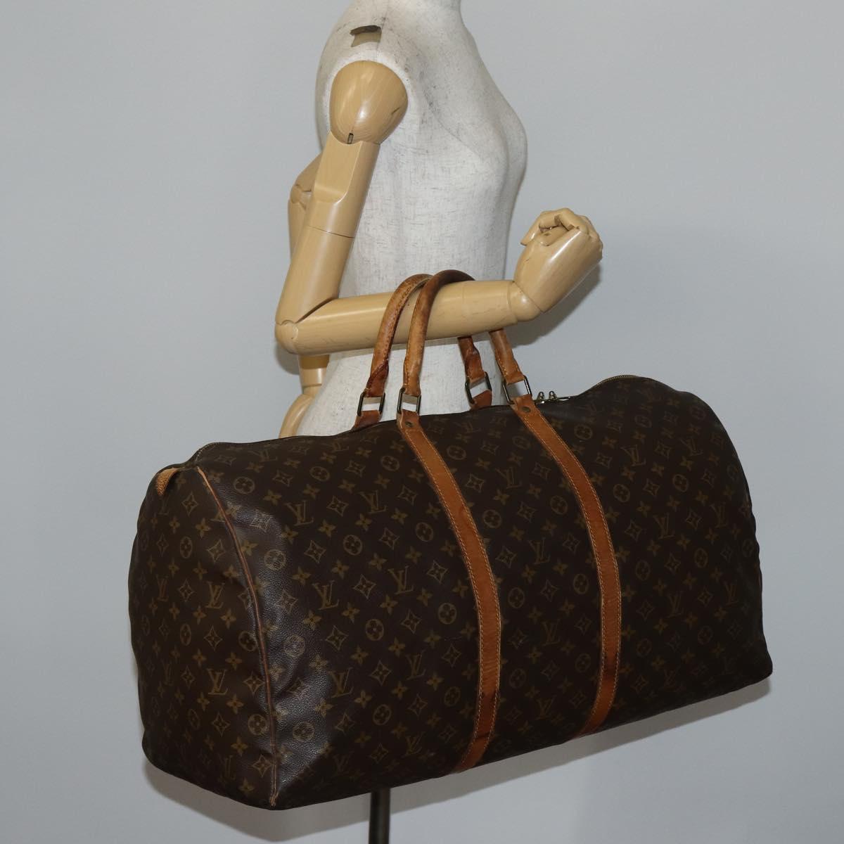 LOUIS VUITTON Monogram Keepall 60 Boston Bag M41422 LV Auth 145383