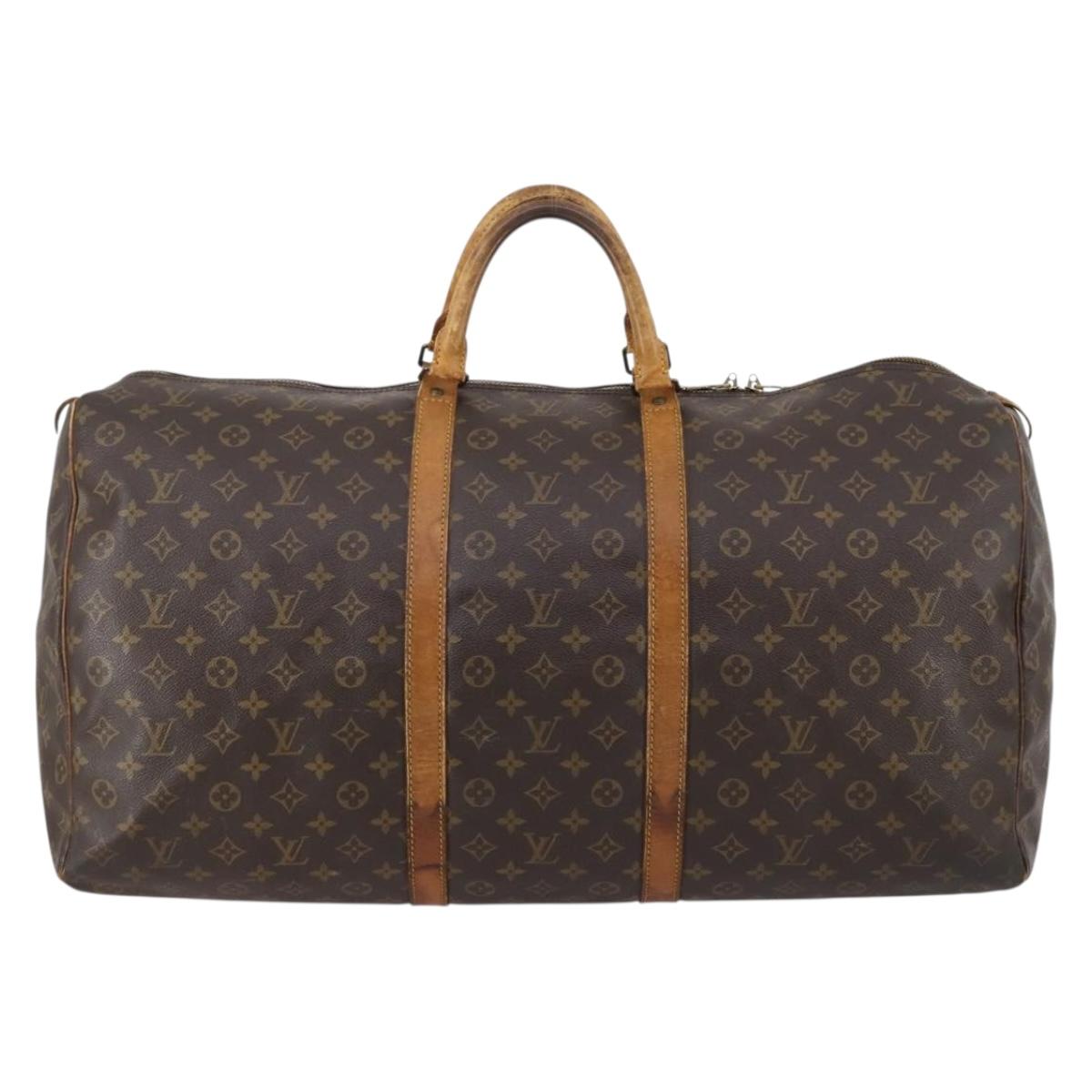 LOUIS VUITTON Monogram Keepall 60 Boston Bag M41422 LV Auth 145383