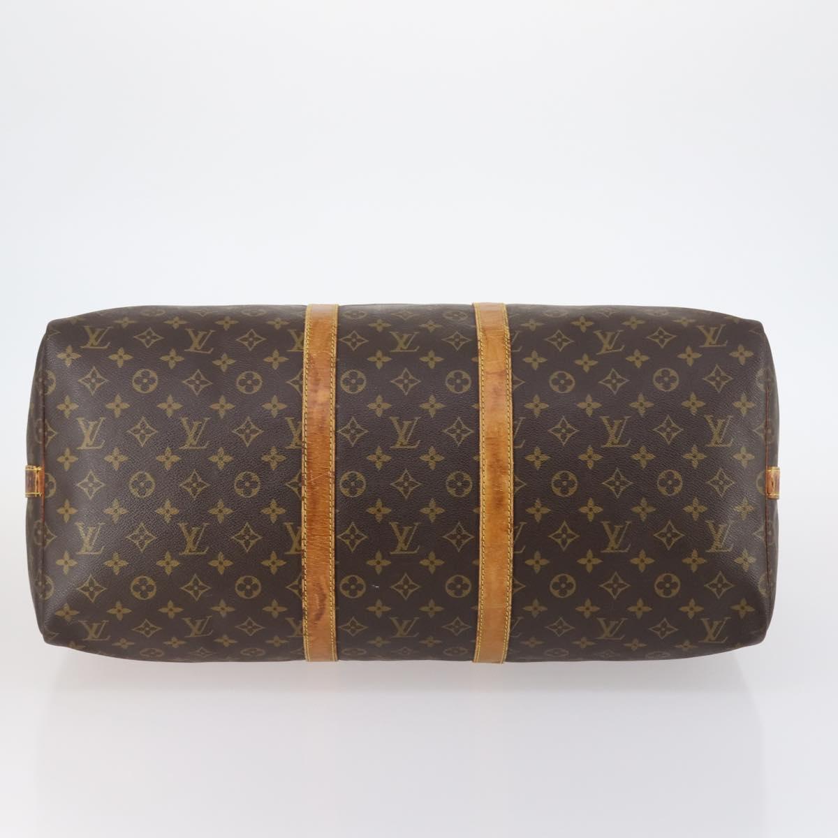 LOUIS VUITTON Monogram Keepall Bandouliere 55 Boston Bag M41414 LV Auth 145385