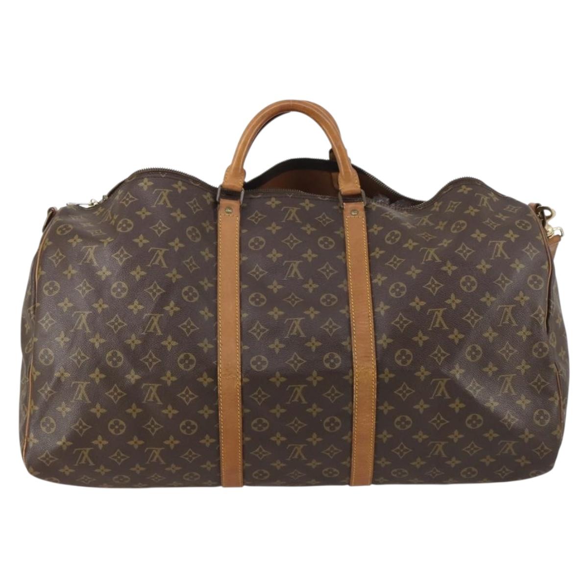 LOUIS VUITTON Monogram Keepall Bandouliere 60 Boston Bag M41412 LV Auth 145387
