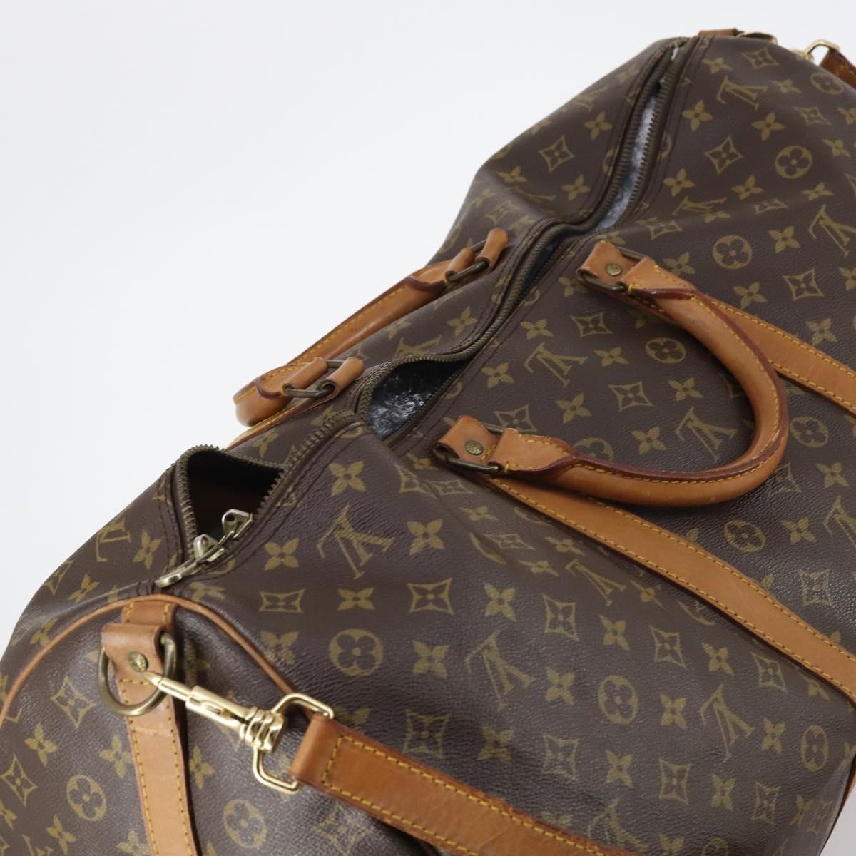 LOUIS VUITTON Monogram Keepall Bandouliere 60 Boston Bag M41412 LV Auth 145387