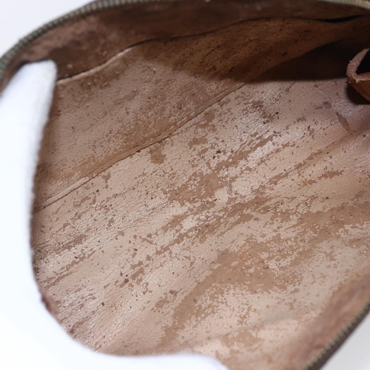 LOUIS VUITTON Monogram Trousse Demi Ronde Cosmetic Pouch M47520 LV Auth 145398