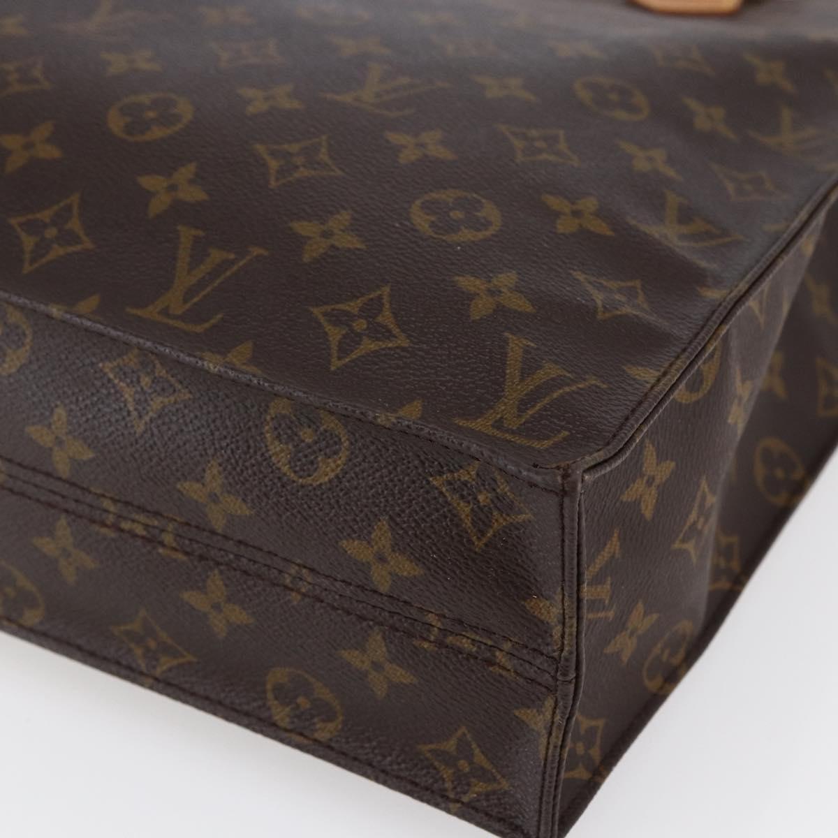 LOUIS VUITTON Monogram Sac Plat Hand Bag M51140 LV Auth 145403