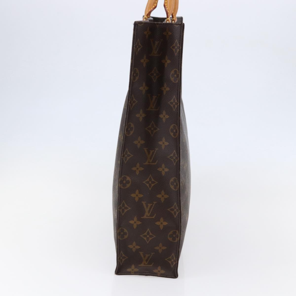 LOUIS VUITTON Monogram Sac Plat Hand Bag M51140 LV Auth 145403