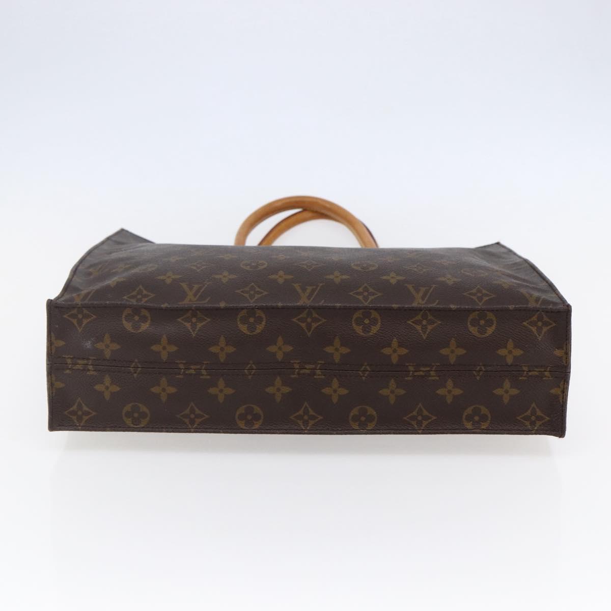 LOUIS VUITTON Monogram Sac Plat Hand Bag M51140 LV Auth 145403