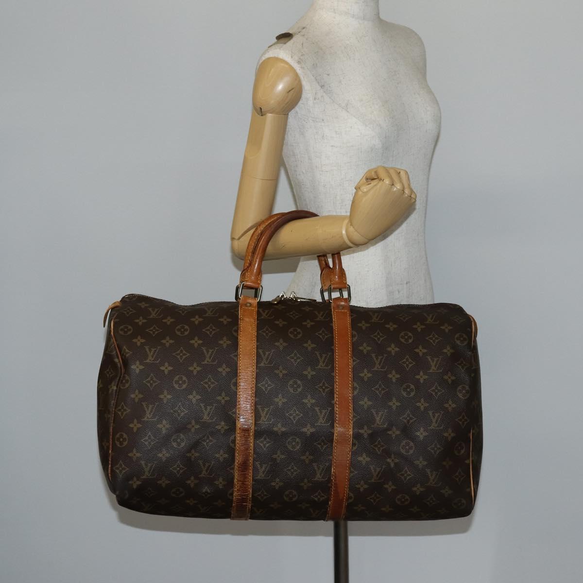 LOUIS VUITTON Monogram Keepall 50 Boston Bag M41426 LV Auth 145407