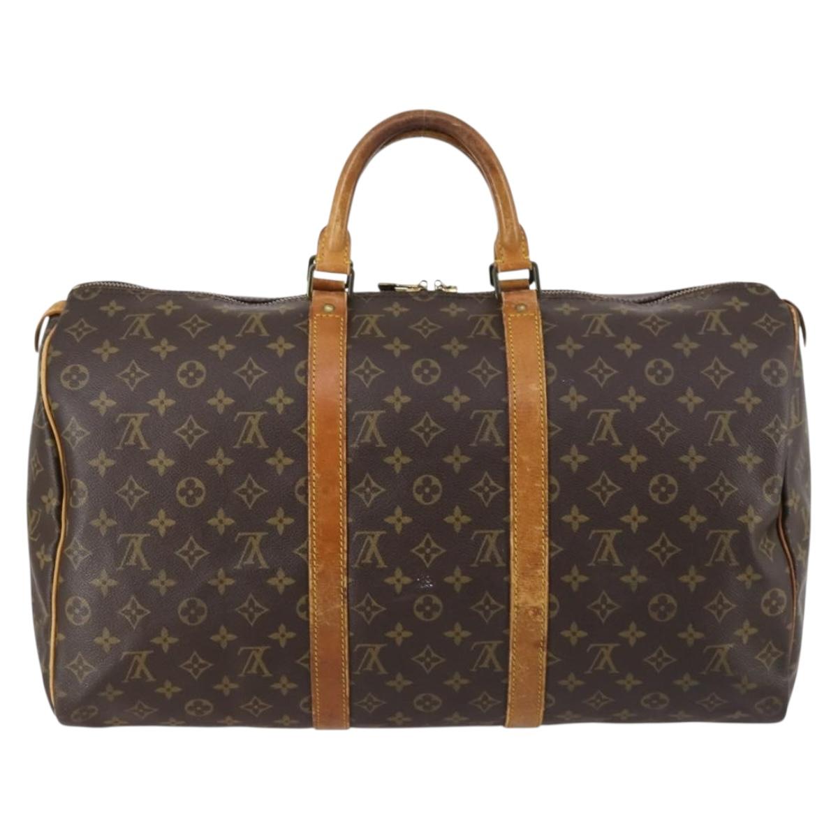LOUIS VUITTON Monogram Keepall 50 Boston Bag M41426 LV Auth 145407