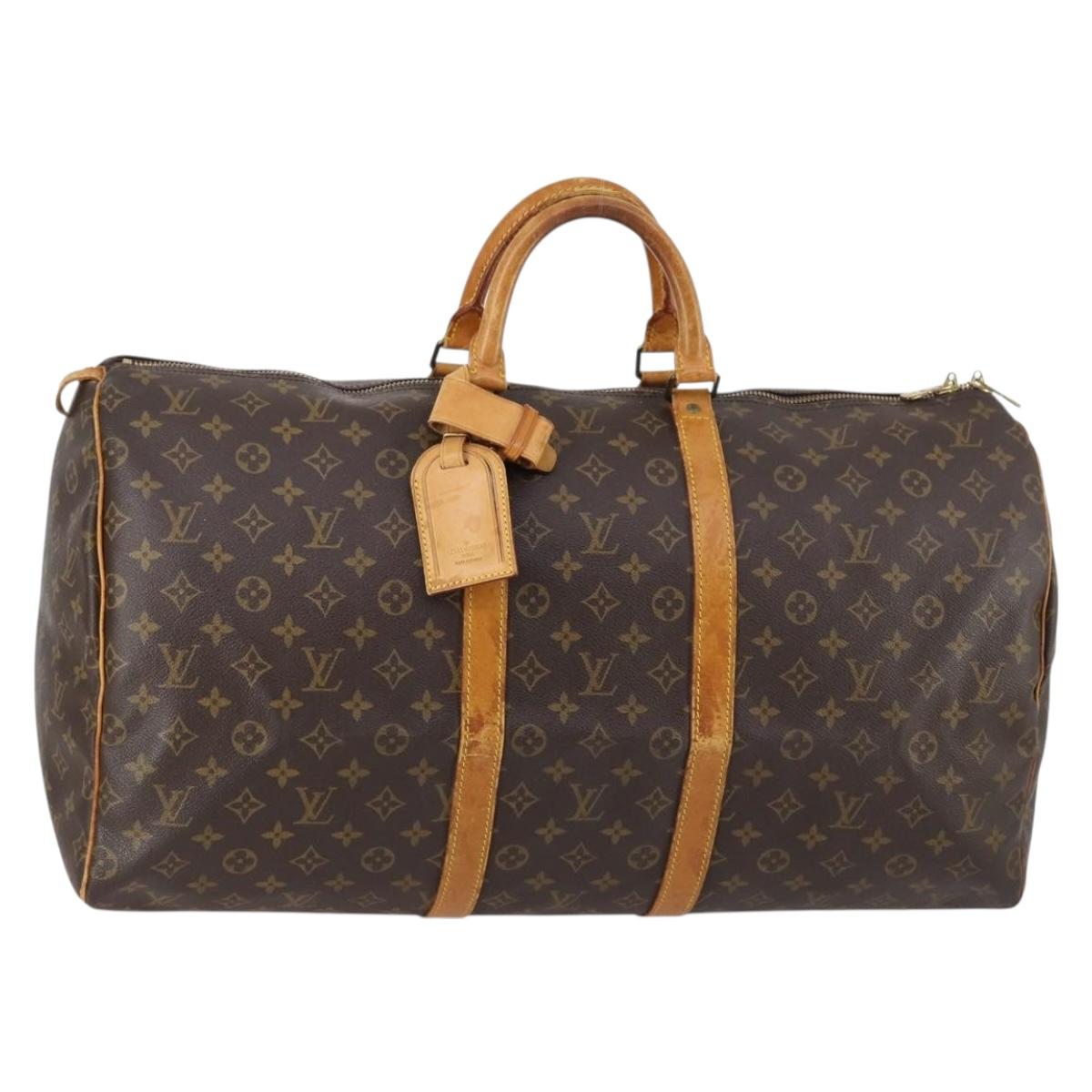 LOUIS VUITTON Monogram Keepall 55 Boston Bag M41424 LV Auth 145410
