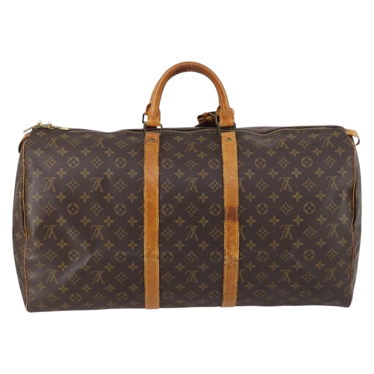LOUIS VUITTON Monogram Keepall 55 Boston Bag M41424 LV Auth 145410
