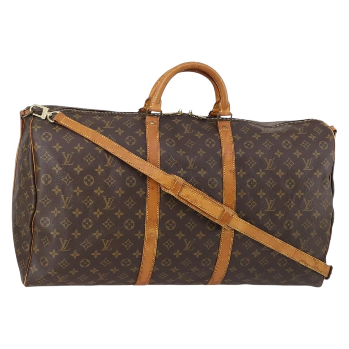 LOUIS VUITTON Monogram Keepall Bandouliere 60 Boston Bag M41412 LV Auth 145413