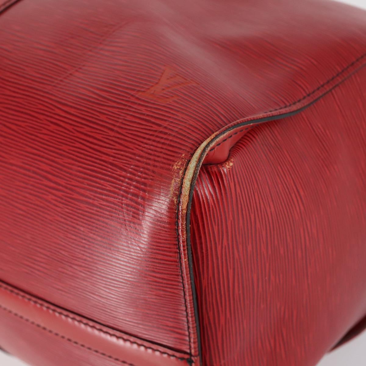 LOUIS VUITTON Epi Keepall 45 Boston Bag Red M42977 LV Auth 145436