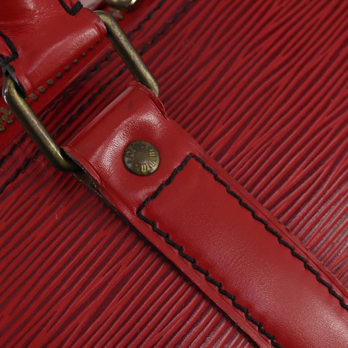 LOUIS VUITTON Epi Keepall 45 Boston Bag Red M42977 LV Auth 145436