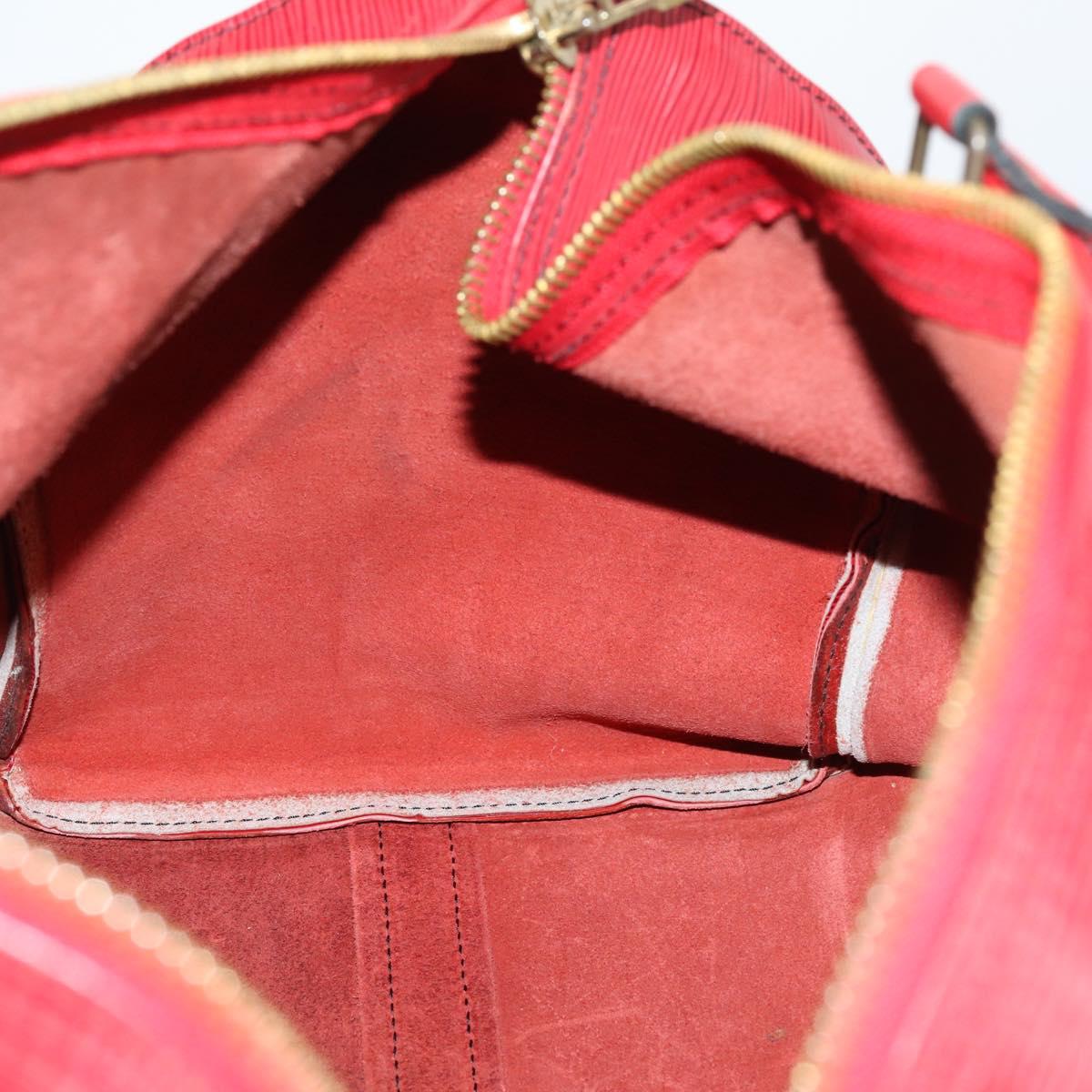 LOUIS VUITTON Epi Keepall 45 Boston Bag Red M42977 LV Auth 145436