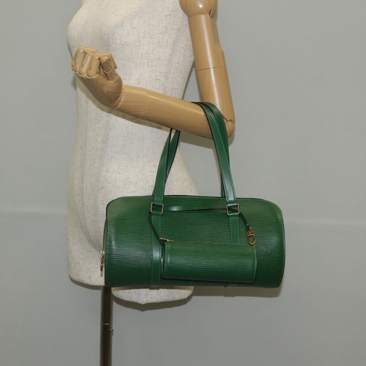 LOUIS VUITTON Epi Soufflot Hand Bag Green M52224 LV Auth 145438V