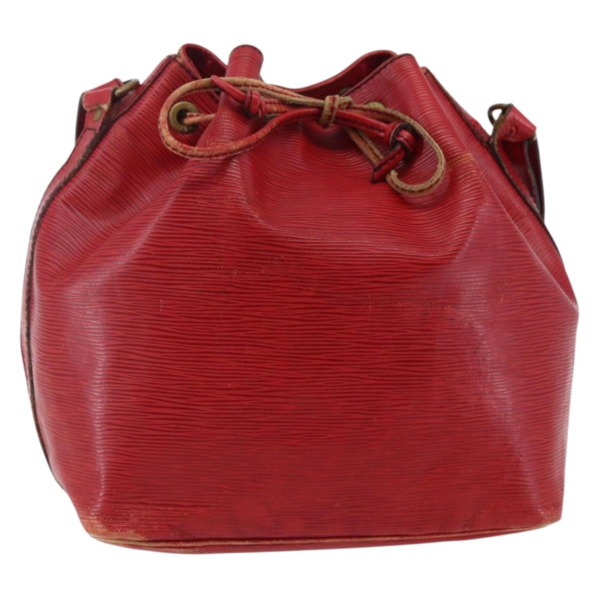 LOUIS VUITTON Epi Petit Noe Shoulder Bag Red M44107 LV Auth 145447