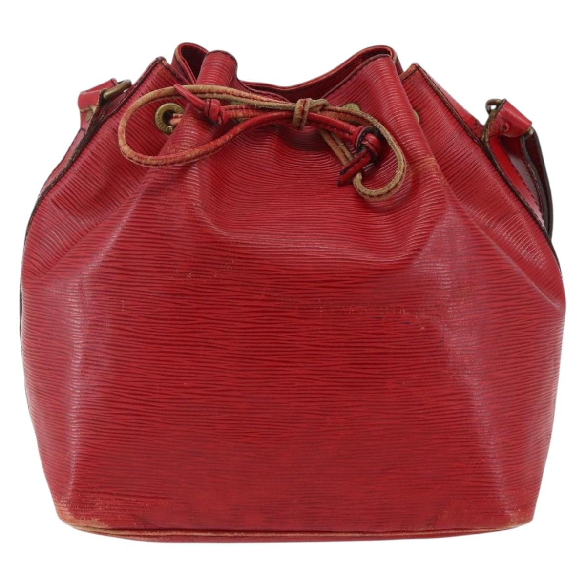LOUIS VUITTON Epi Petit Noe Shoulder Bag Red M44107 LV Auth 145447