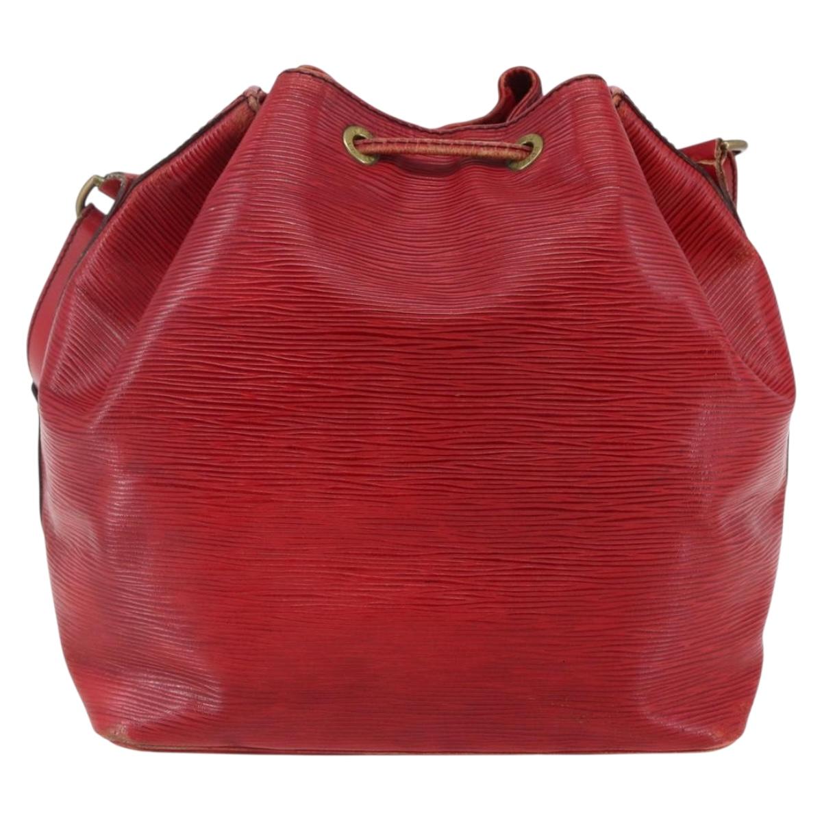 LOUIS VUITTON Epi Petit Noe Shoulder Bag Red M44107 LV Auth 145447