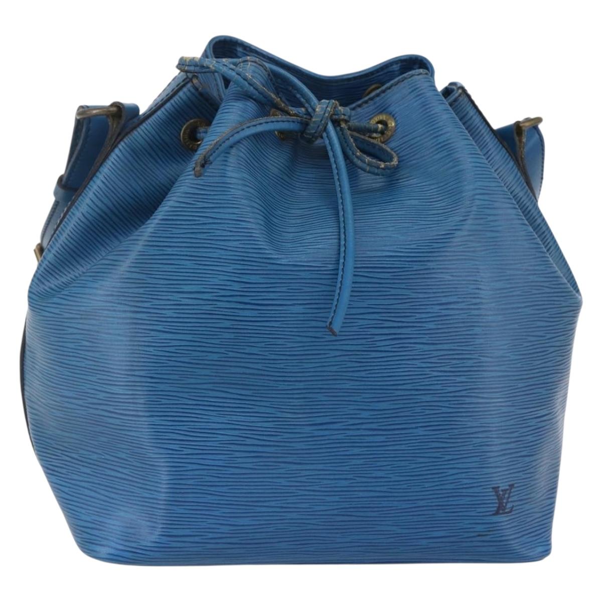 LOUIS VUITTON Epi Petit Noe Shoulder Bag Blue M44105 LV Auth 145448