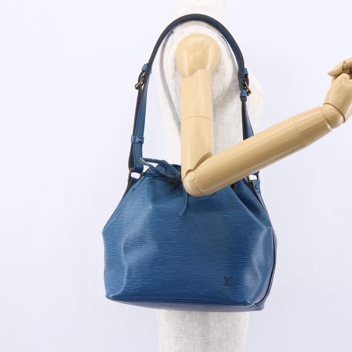 LOUIS VUITTON Epi Petit Noe Shoulder Bag Blue M44105 LV Auth 145448