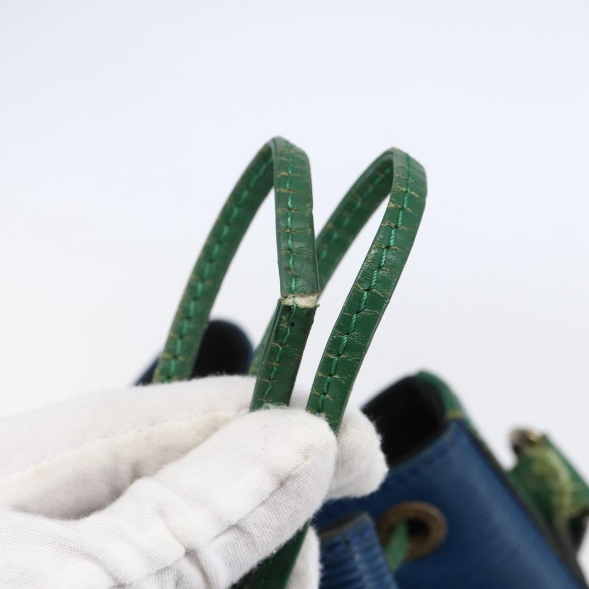 LOUIS VUITTON Epi Noe Shoulder Bag Bicolor Green Blue M44044 LV Auth 145454