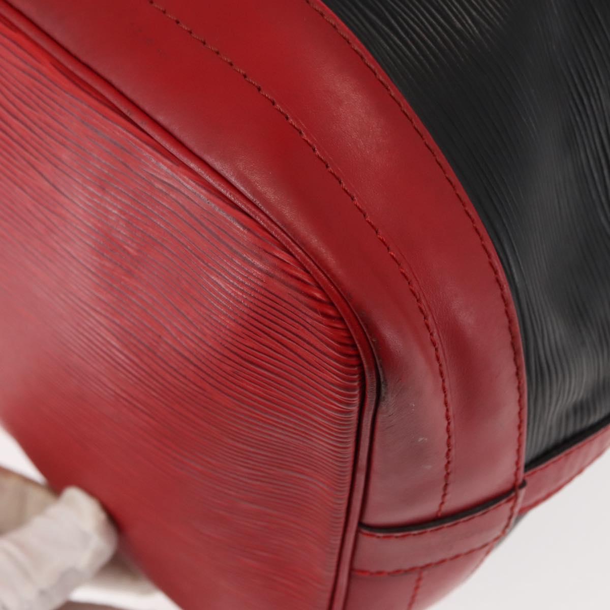 LOUIS VUITTON Epi Noe Shoulder Bag Bicolor Black Red M44017 LV Auth 145455A