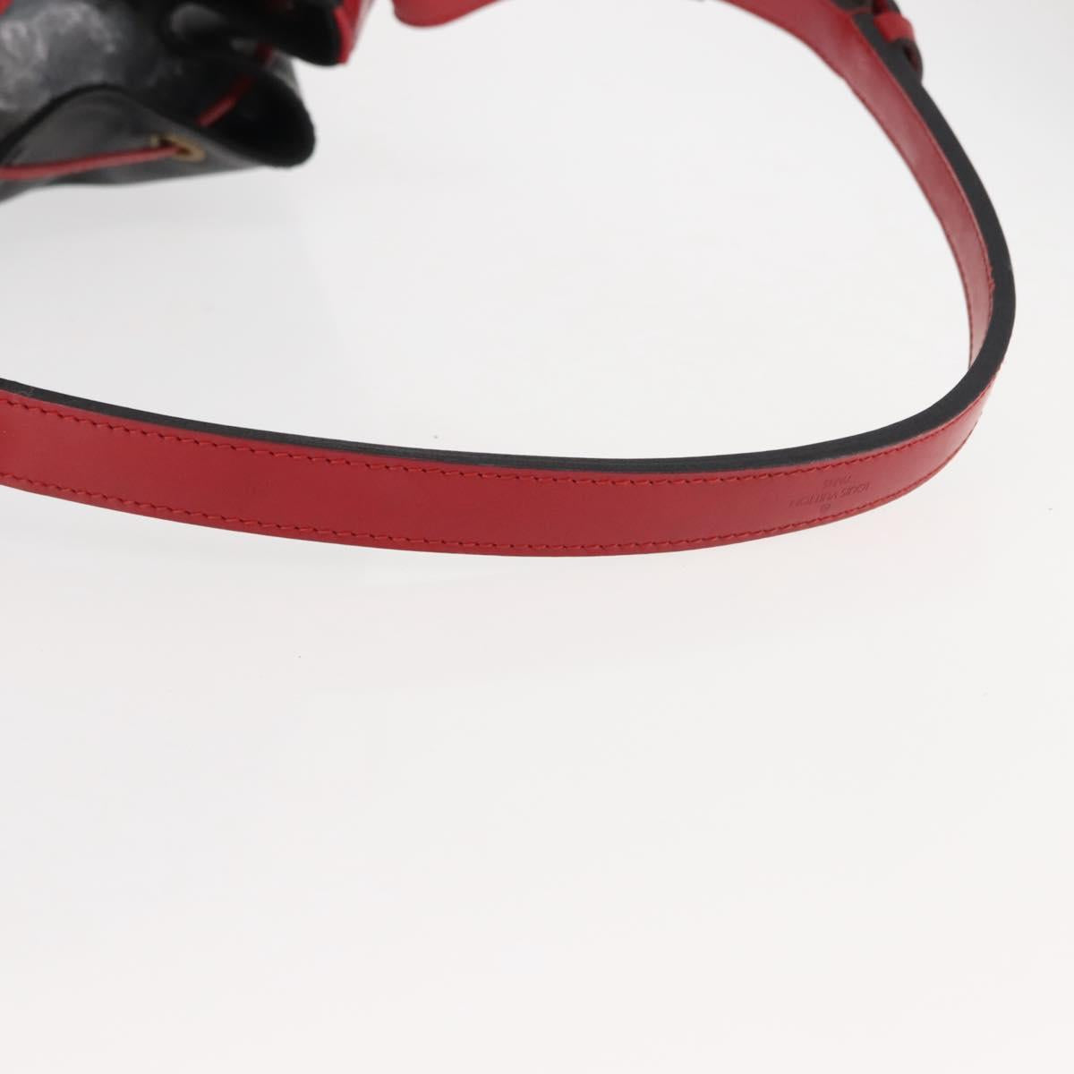 LOUIS VUITTON Epi Noe Shoulder Bag Bicolor Black Red M44017 LV Auth 145455