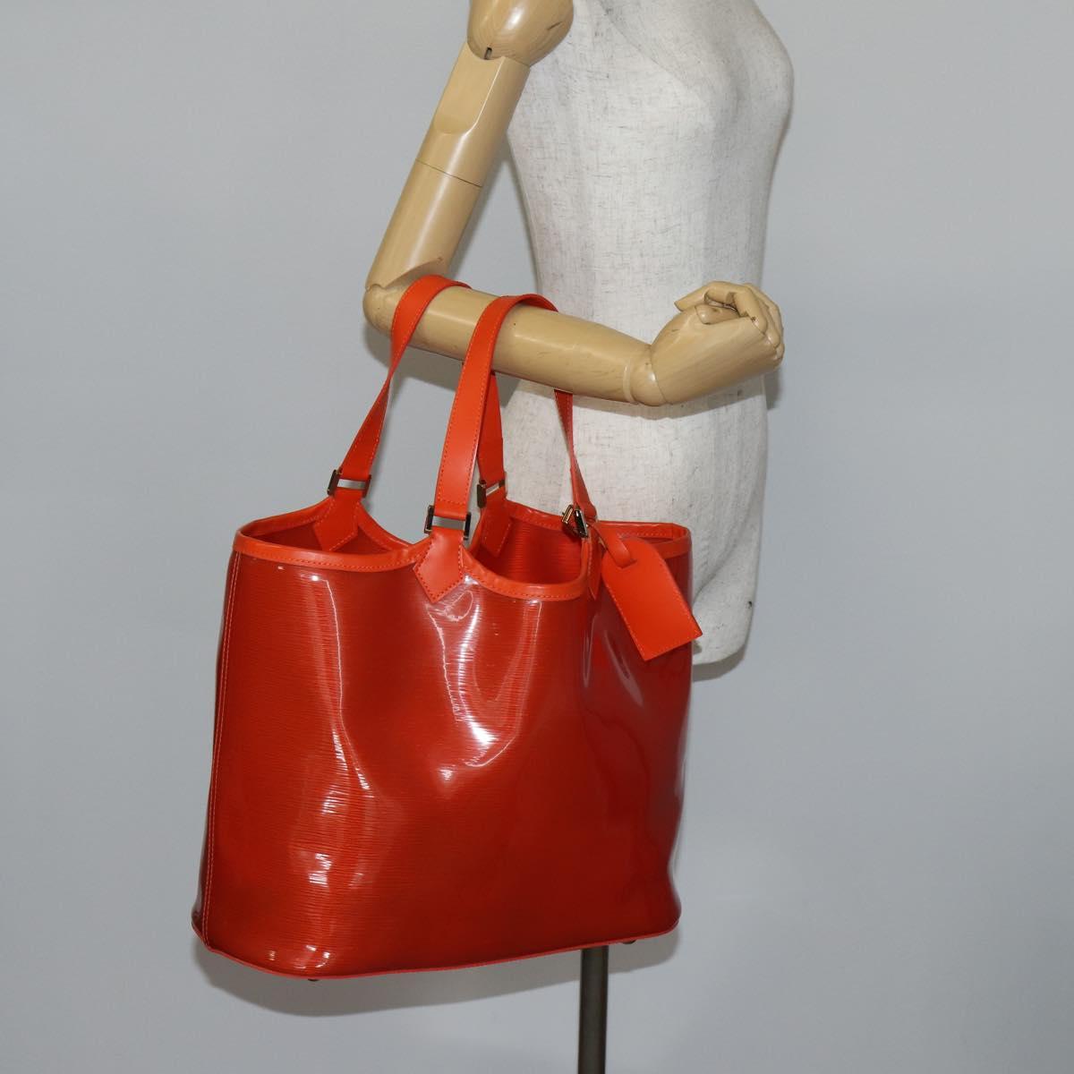 LOUIS VUITTON Epi Plage Lagoon Bay Hand Bag Orange M92264 LV Auth 145456
