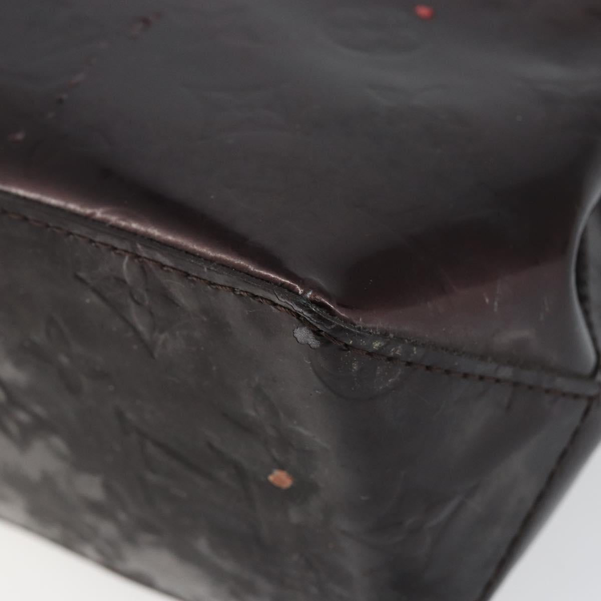 LOUIS VUITTON Monogram Vernis Reade PM Hand Bag Amarante M91993 LV Auth 145457