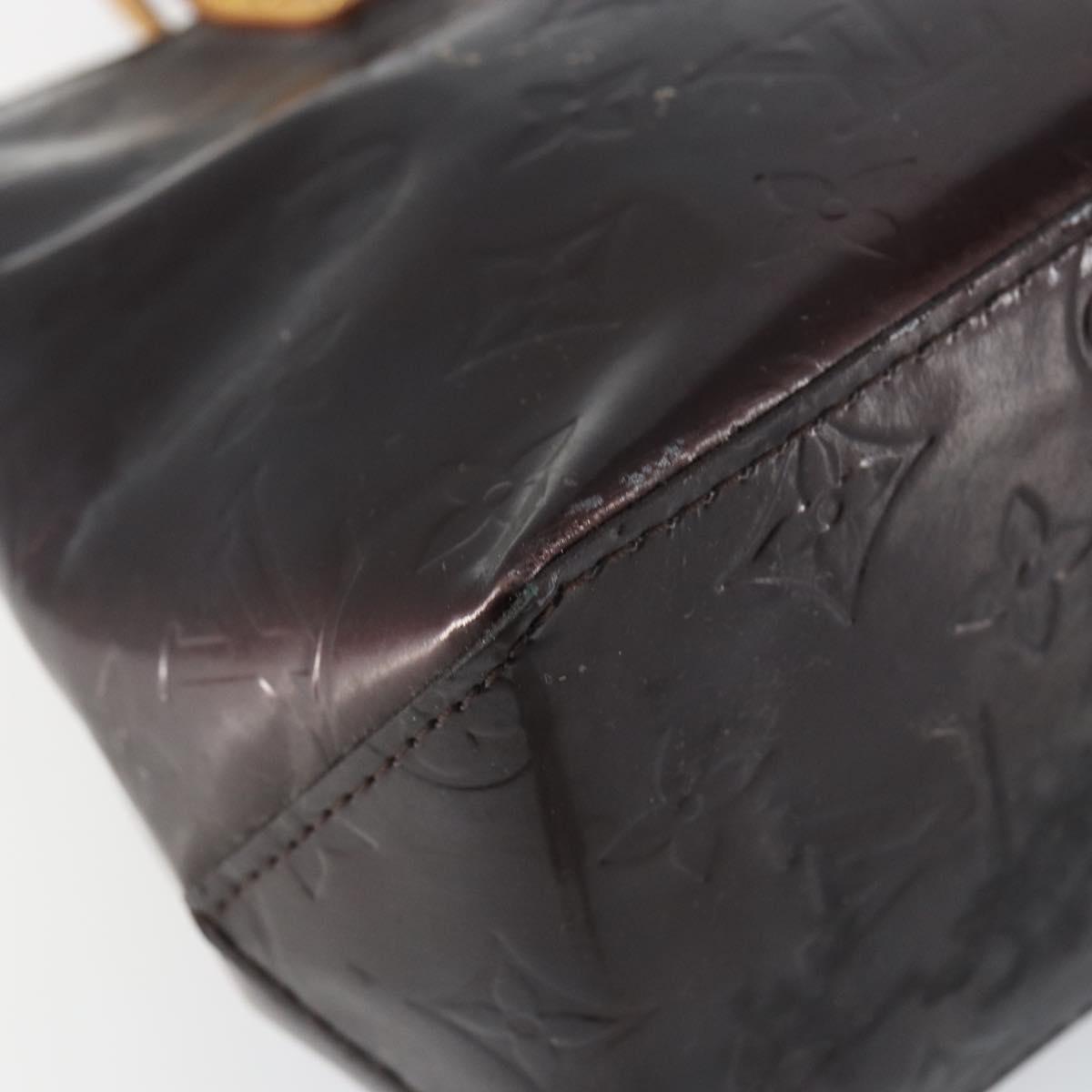 LOUIS VUITTON Monogram Vernis Reade PM Hand Bag Amarante M91993 LV Auth 145457