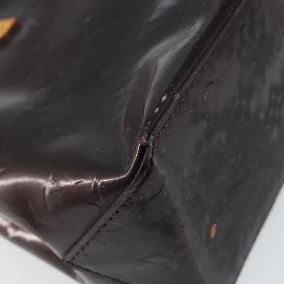 LOUIS VUITTON Monogram Vernis Reade PM Hand Bag Amarante M91993 LV Auth 145457