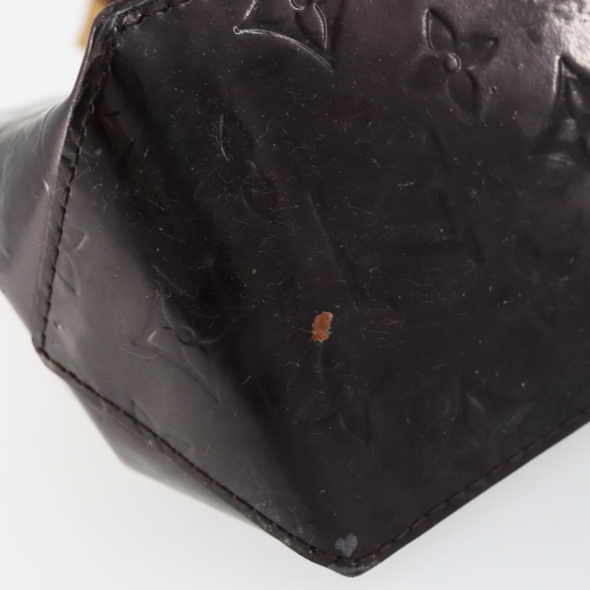 LOUIS VUITTON Monogram Vernis Reade PM Hand Bag Amarante M91993 LV Auth 145457