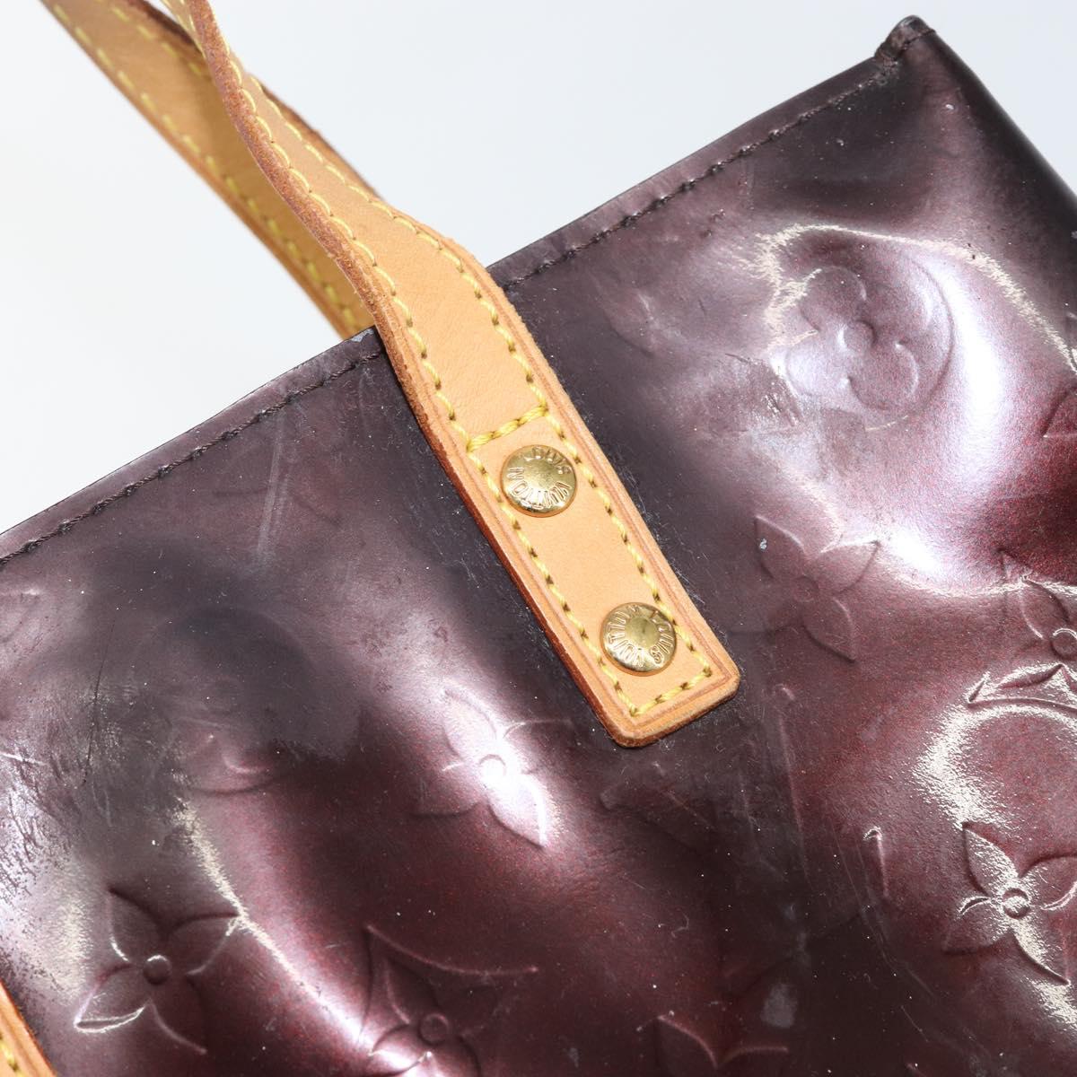 LOUIS VUITTON Monogram Vernis Reade PM Hand Bag Amarante M91993 LV Auth 145457