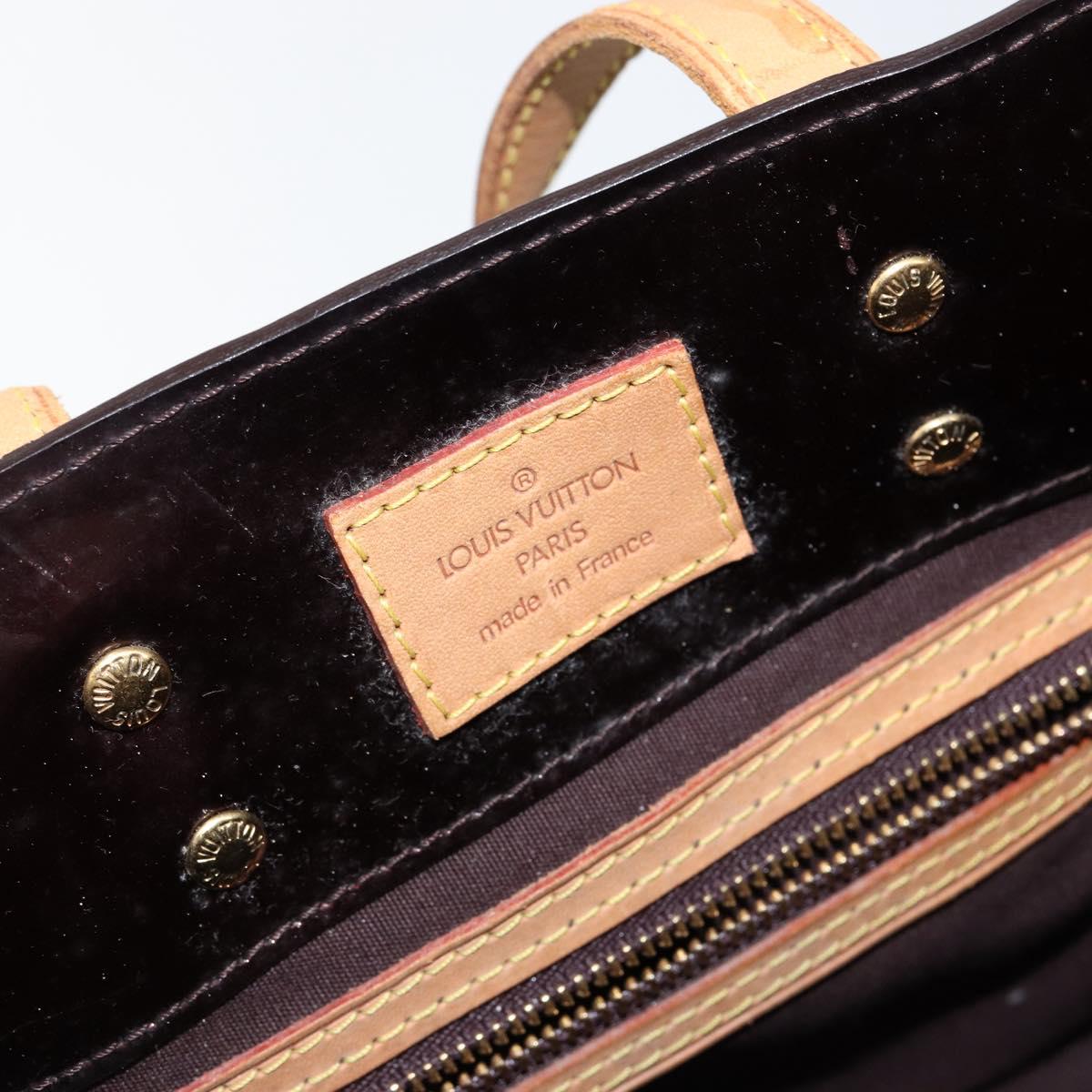 LOUIS VUITTON Monogram Vernis Reade PM Hand Bag Amarante M91993 LV Auth 145457